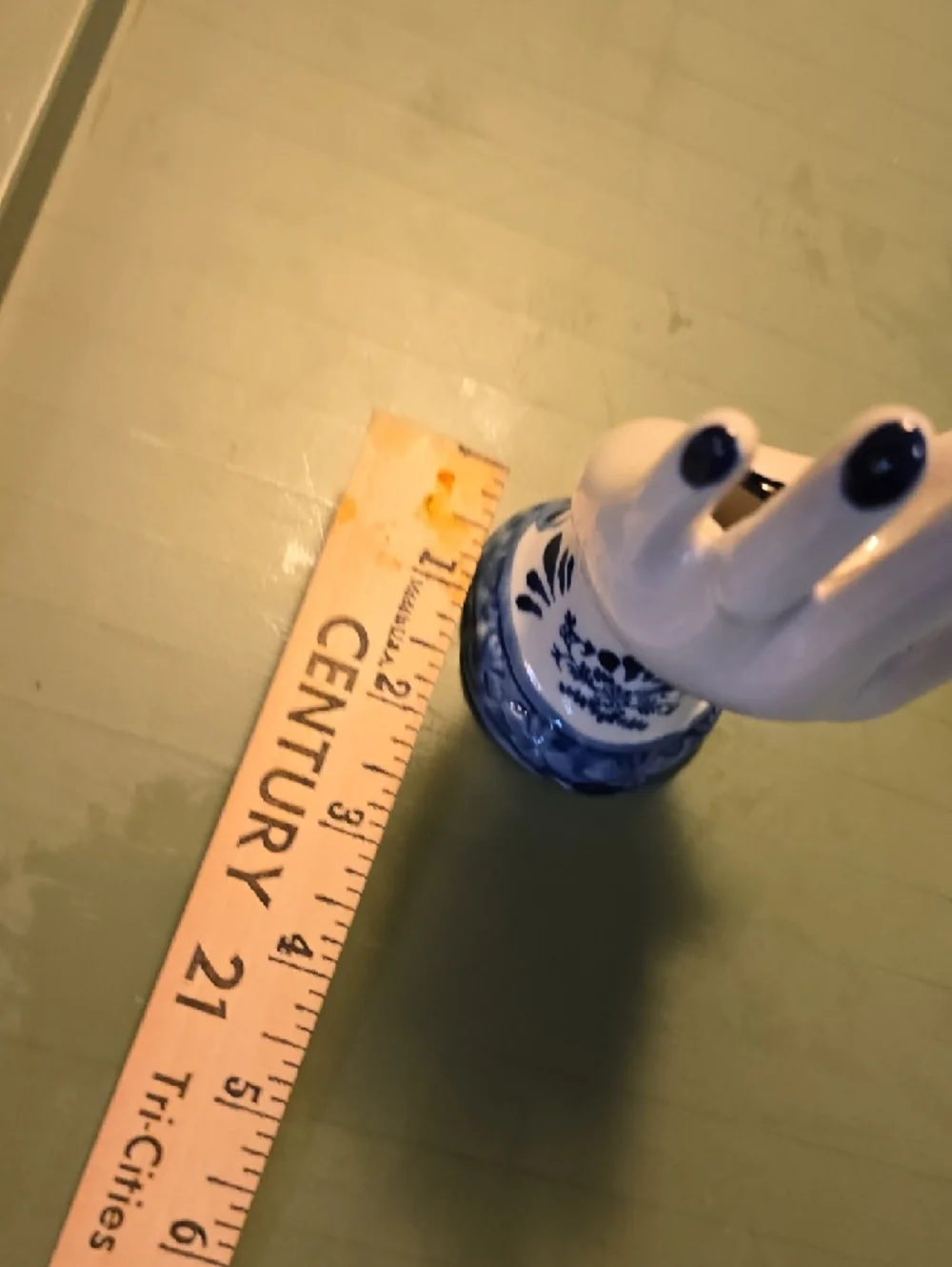Vintage Porcelain Hand Vase/ring Holder Delft Blue - Picture 6 of 7